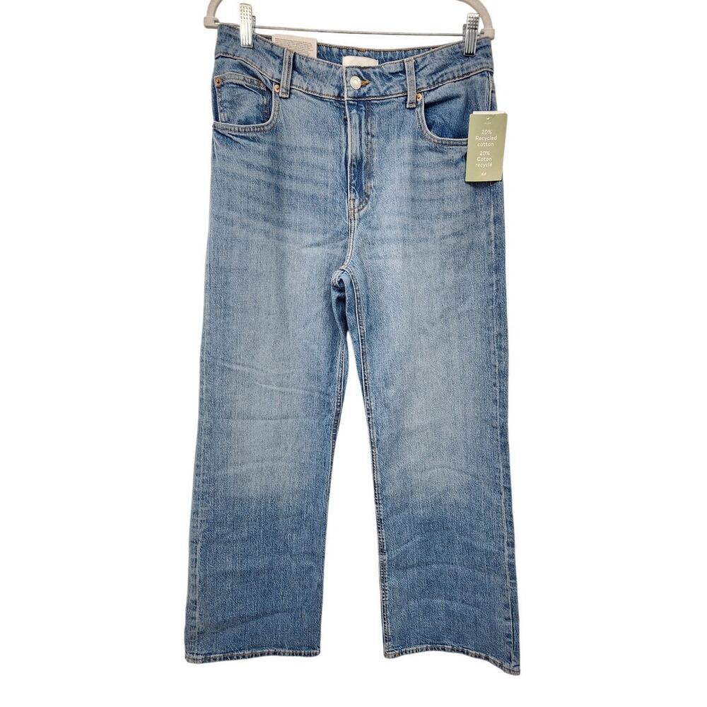 New NWT H & M‎ Comfort Stretch Wide Leg High Waist Jeans Size 12